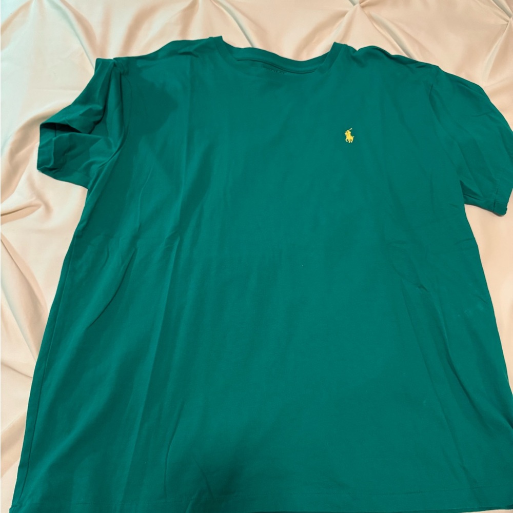Polo Ralph Lauren Green T-Shirt with Yellow Logo